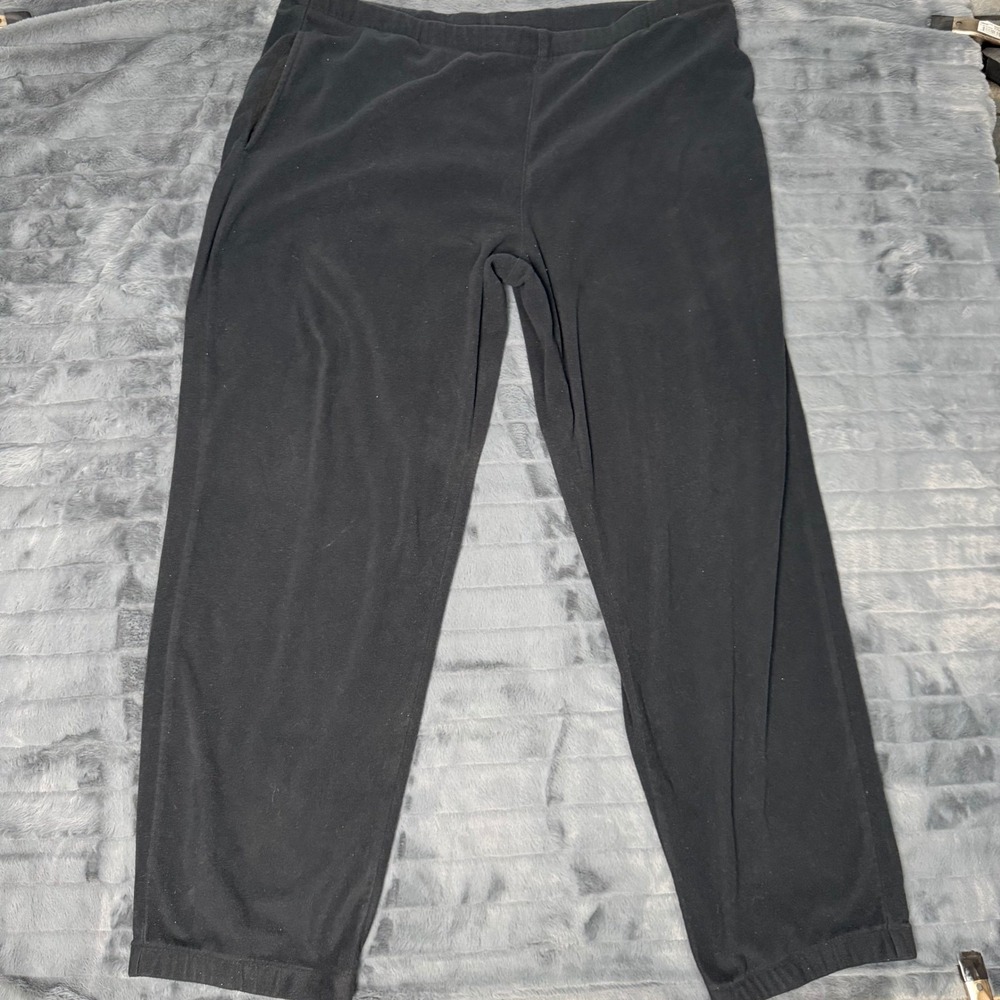 Columbia Mens XXL Black Fleece Pants Elastic Waist Drawstring WM8022 Outdoor